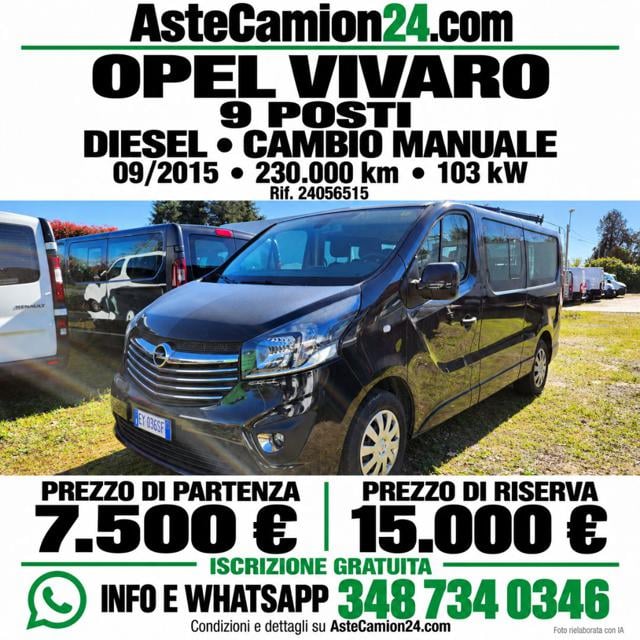 Opel Vivaro 9 posti astecamion24.com, del 2015, 230.000 km, in vendita a Novedrate (CO)