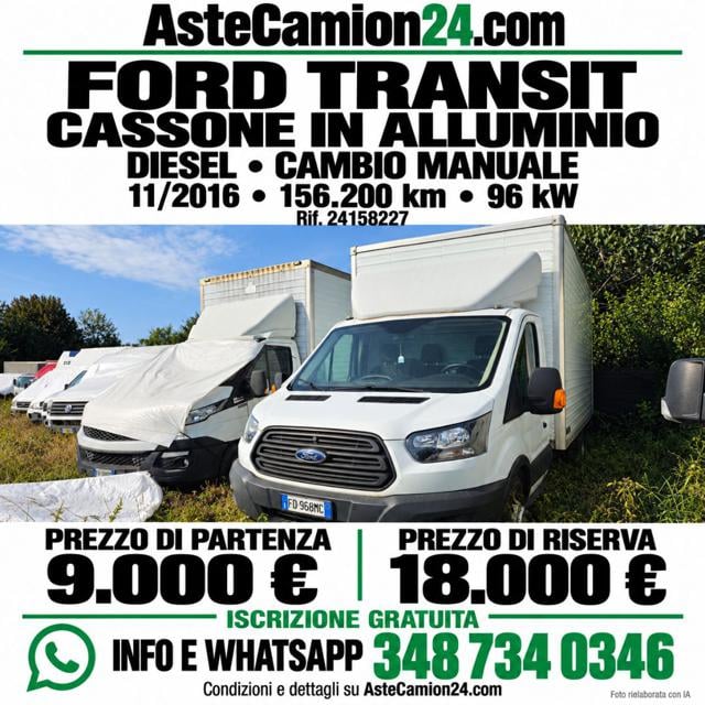 Ford Transit cassone in alluminio, del 2016, 156.200 km, in vendita a Novedrate (CO)
