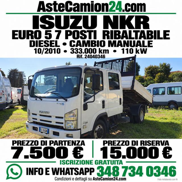 Isuzu NKR EURO 5 7 POSTI RIBALTABILE, del 2010, 333.000 km, in vendita a Novedrate (CO)