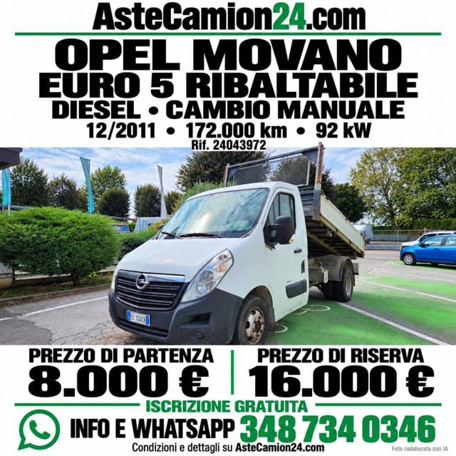 Opel Movano euro 5 ribaltabile astecamion24.com, del 2011, 172.000 km, in vendita a Novedrate (CO)