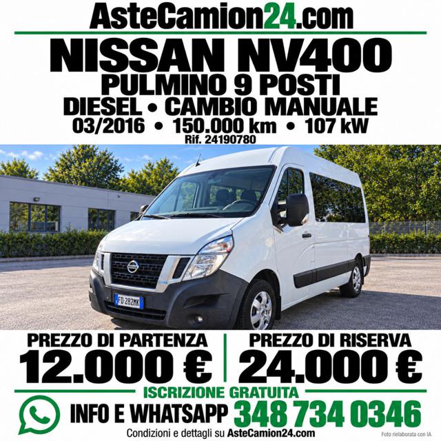 Nissan NV400 Pulmino 9 posti astecamion24.com, del 2016, 150.000 km, in vendita a Novedrate (CO)