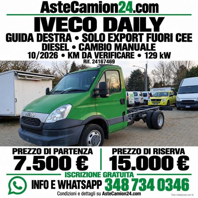 Iveco Daily guida destra solo expo fuori cee, del 2026, in vendita a Novedrate (CO)
