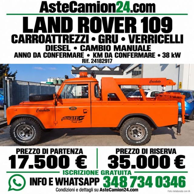 Land Rover Defender Carroattrezzi, del 1978, 82.000 km, in vendita a Novedrate (CO)