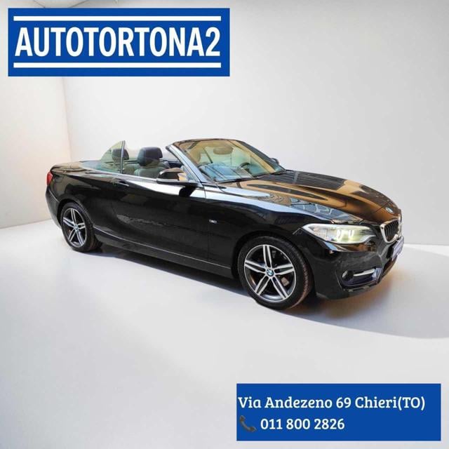 BMW 220 d Cabrio Sport PELLE-NAVI-LED-AUTOMATICA, del 2015, 190.000 km, in vendita a Torino (TO)