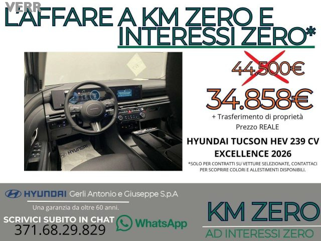 Hyundai TUCSON 1.6 hev Exellence 2wd auto-KM ZERO PREZZO REALE, S - foto 3 di 4