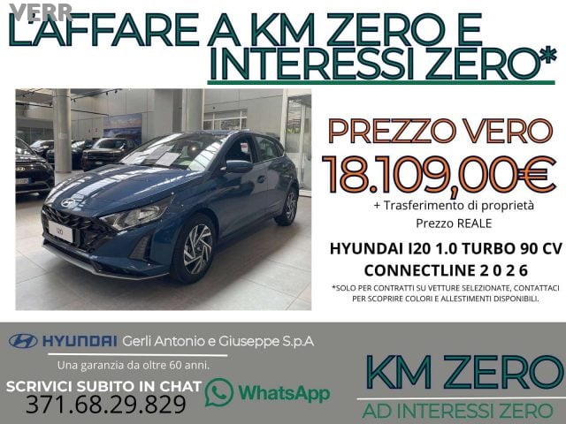 Hyundai i20 i20 1.0 t-gdi Connectline 90cv mt KM ZERO CON PROM usato a MILANO