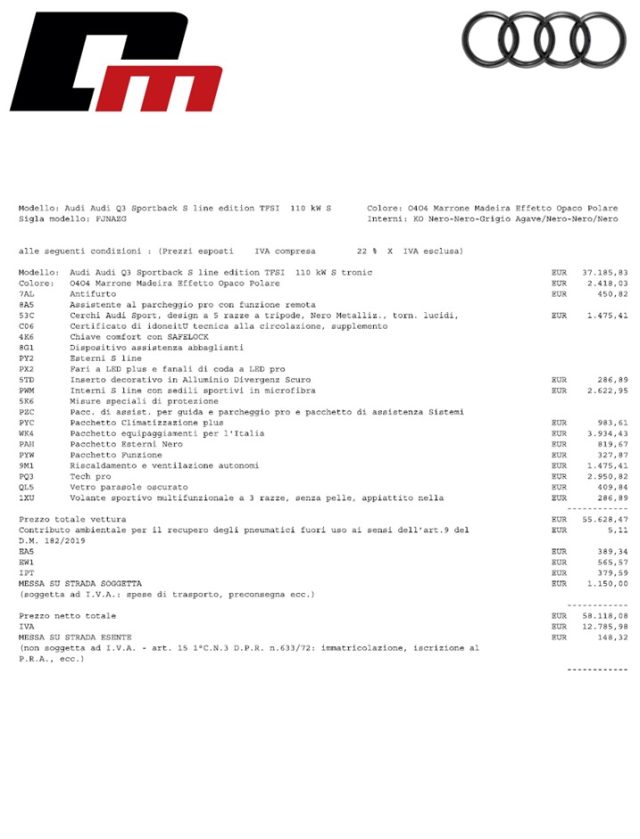 Audi Q3 SPB TFSI S Line PRONTA CONSEGNA MARRONE MADEIRA - foto 3 di 4