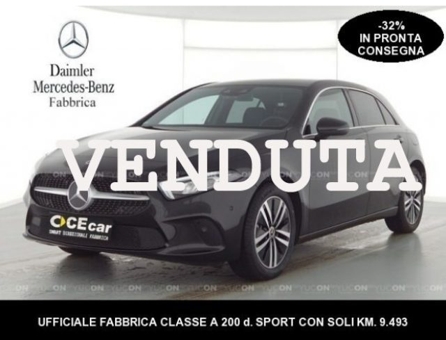 Mercedes-Benz A 200 d Sport -32% DAL NUOVO SOLO KM.9.493-UFF. FABBRICA usato a CASERTA