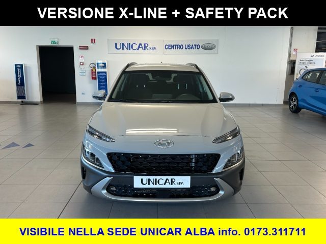Hyundai KONA 1.000 BENZINA HYBRID 120 CV X-LINE + SAFETY PACK - foto 2 di 4