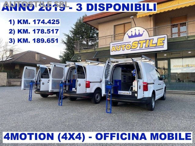 Volkswagen Caddy 2.0 TDI 122CV 4Motion 4X4 OFFICINA MOBILE attrezza, del 2019, 174.425 km, in vendita a Torino (TO)