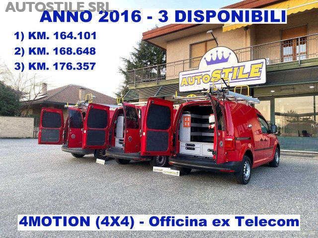 Volkswagen Caddy 2.0 TDI 122CV 4Motion 4X4 OFFICINA EX TELECOM attr, del 2016, 164.101 km, in vendita a Torino (TO)