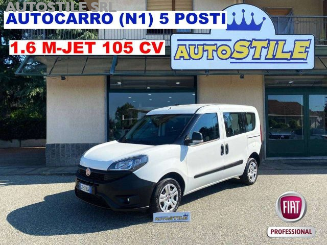Fiat Doblo 1.6 M-Jet 105cv AUTOCARRO N1 5 POSTI - 1 PROPRIETA usato a TORINO