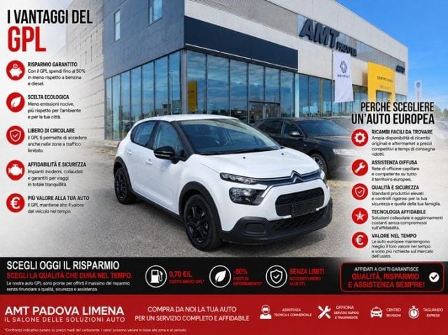 Citroen C3 GPL 83 S&S, del 2022, 39.820 km, in vendita a Limena (PD)