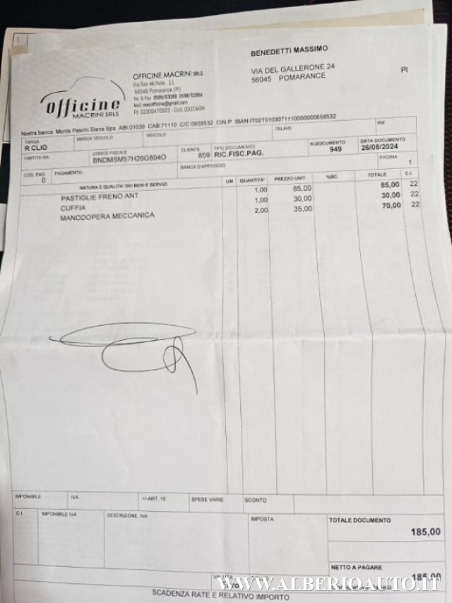 Renault Clio 1.5 dCi 8V 75CV 5 porte Wave usato a ADRANO