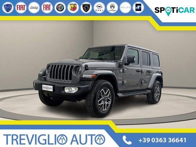 Jeep Wrangler Unlimited 2.0 PHEV ATX 4xe Sahara, del 2024, 31.088 km, in vendita a Fara Gera D Adda (BG)