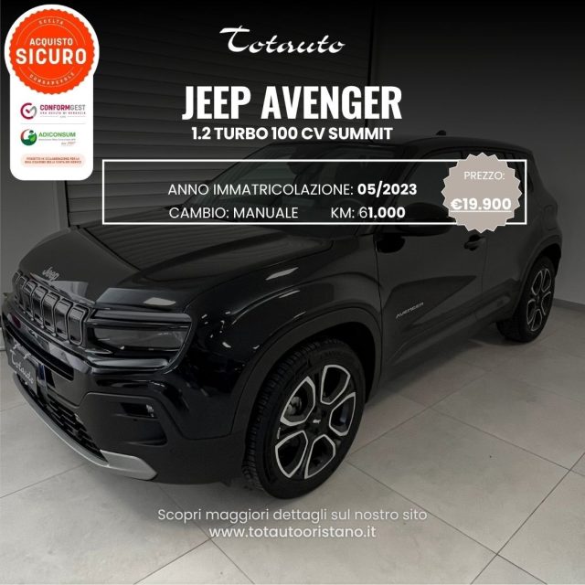 Jeep Avenger 1.2 Turbo 100 CV Summit usato a GHILARZA