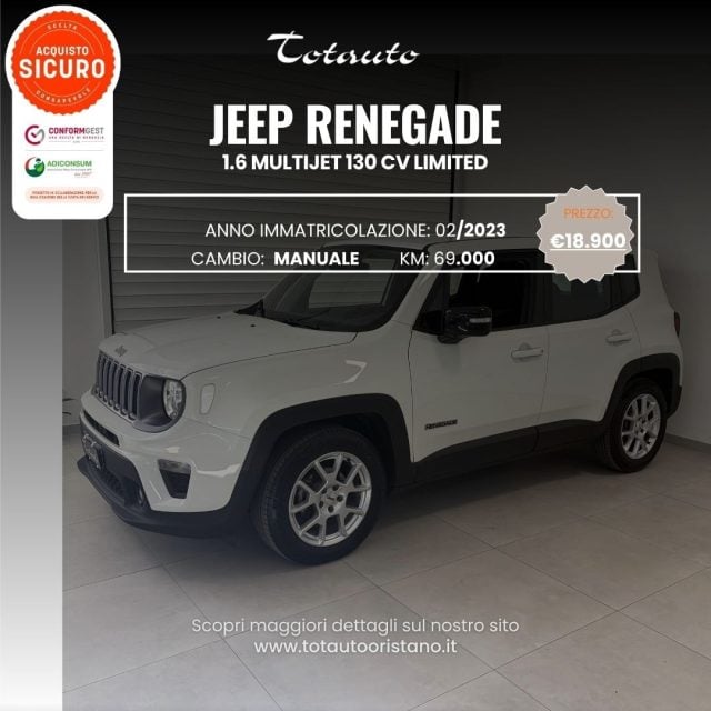 Jeep Renegade 1.6 Mjt 130 CV Limited usato a GHILARZA