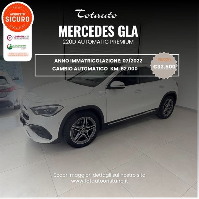 Mercedes-Benz GLA 220 d Automatic Premium, del 2022, 62.384 km, in vendita a Ghilarza (OR)