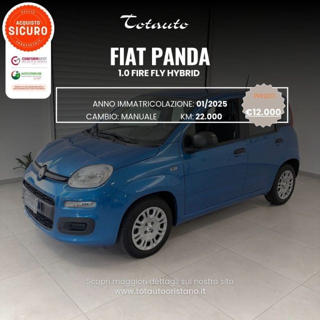Fiat Panda 1.0 Fire Fly Hybrid, del 2025, 22.494 km, in vendita a Ghilarza (OR)