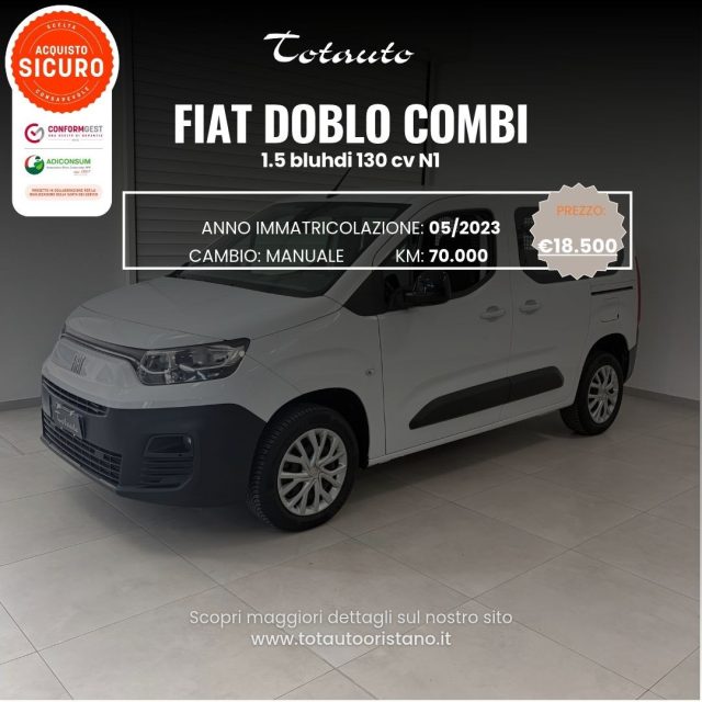 Fiat Doblo Doblò 1.5 BlueHdi 130CV Combi N1, del 2023, 70.340 km, in vendita a Ghilarza (OR)