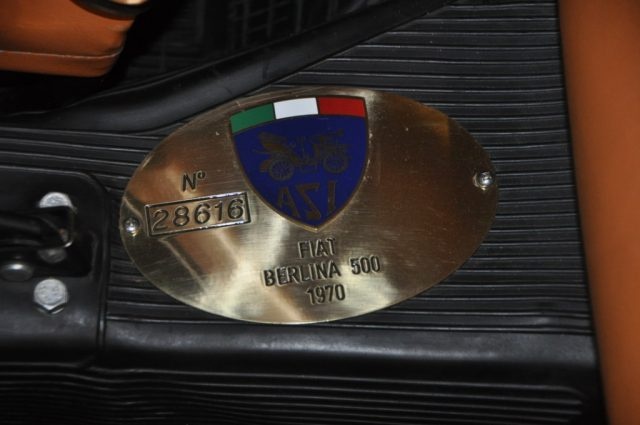 Fiat 500 s ASI TARGA ORO, del 1970, 68.400 km, in vendita a Siena (SI)