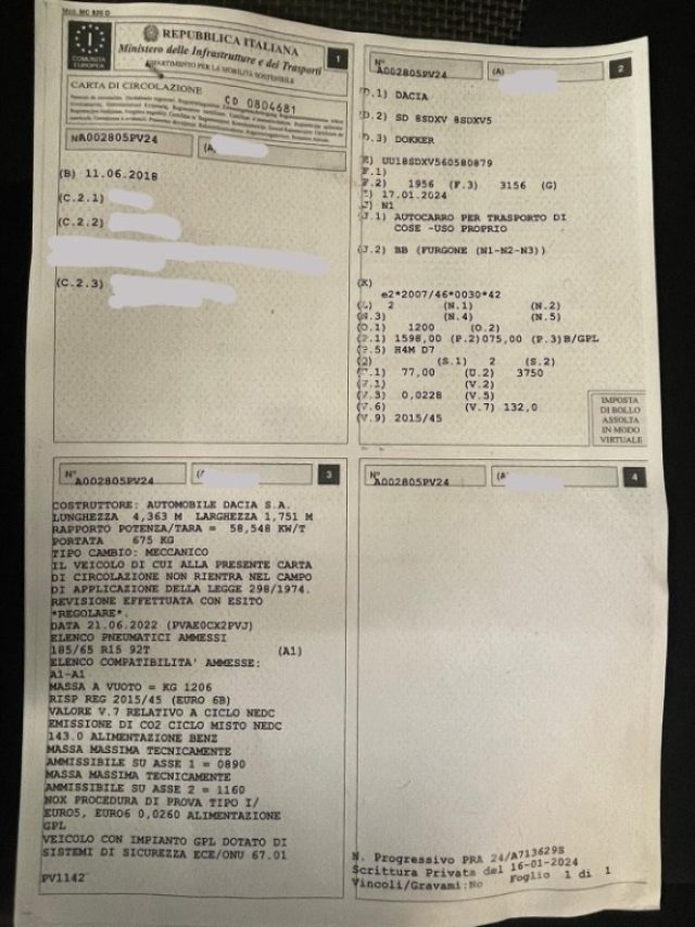 Dacia Dokker 1.6 8V 100CV Start&Stop GPL Furgone - foto 2 di 4