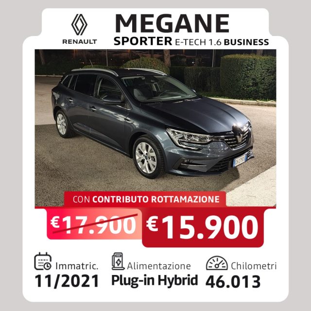 Renault Megane Sporter 1.6 E TECH Plug in Hybrid Business usato a TARANTO