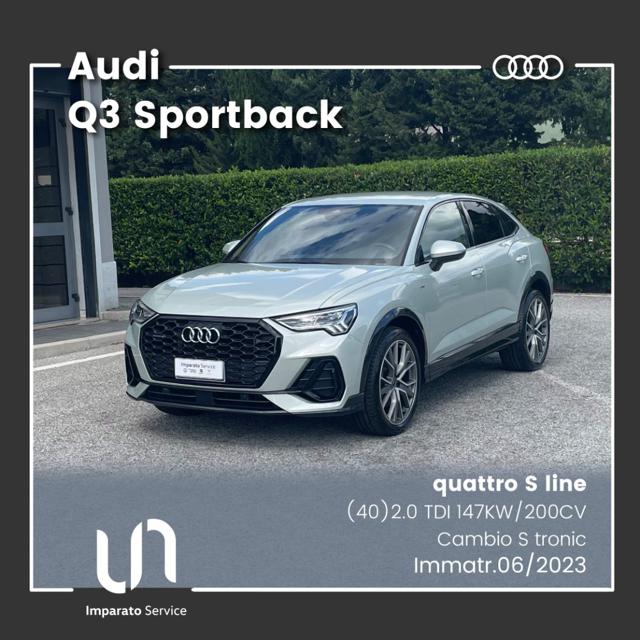 Audi Q3 Sportback 2.0 TDI quattro S tronic S line 147KW, del 2023, 120.646 km, in vendita a Polla (SA)