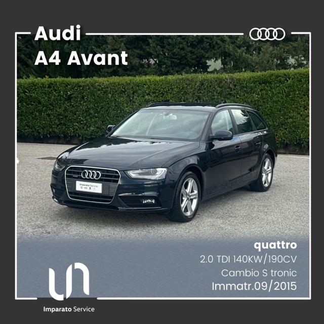 Audi A4 Avant 2.0 TDI 190 CV clean diesel quattro S tr. Bu, del 2015, 196.037 km, in vendita a Polla (SA)