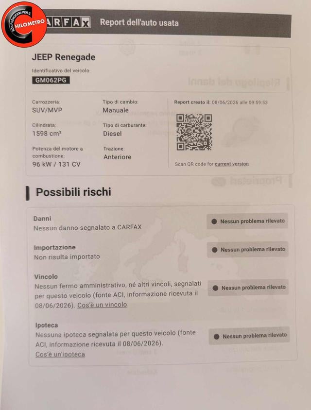 Jeep Renegade 1.6 Mjt 130 CV Limited PREZZO REALE - foto 2 di 4