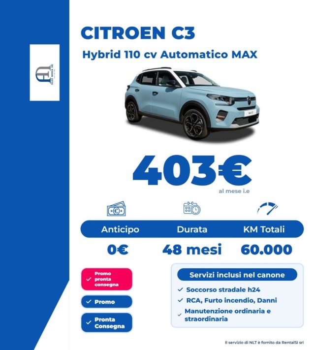 Citroen C3 Hybrid 110 e-DCS6 Max, in vendita a Somma Vesuviana (NA)