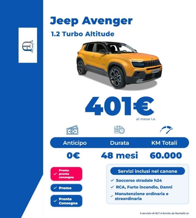 Jeep Avenger 1.2 Turbo 100 CV Altitude, in vendita a Somma Vesuviana (NA)