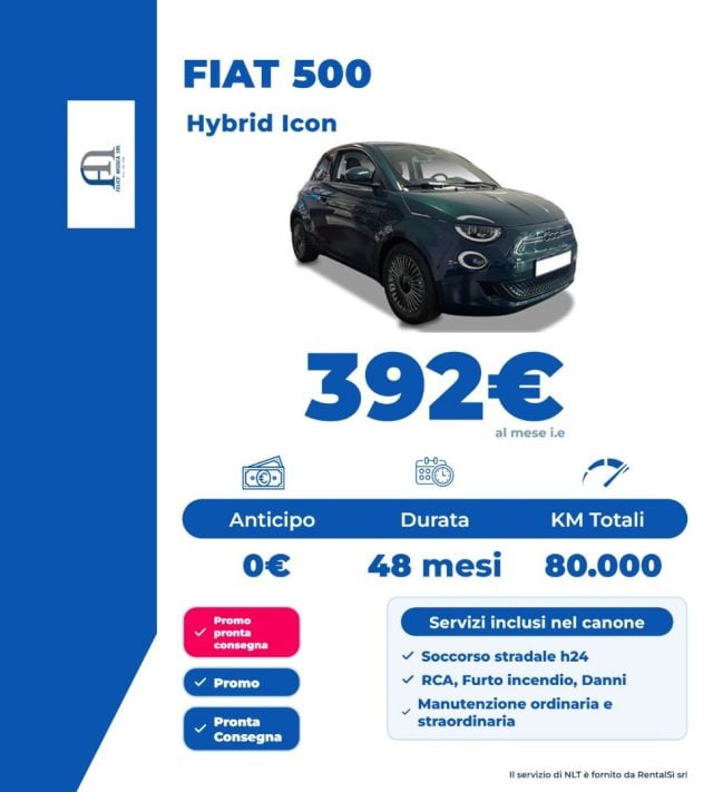 Fiat 500 Berlina Hybrid Icon - foto 4 di 4