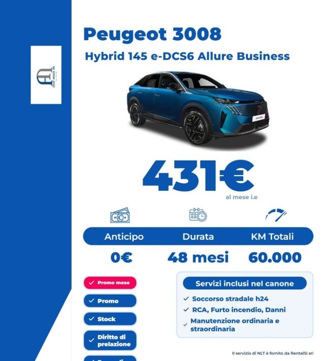 Peugeot 3008 Hybrid 145 e-DCS6 Allure Business - foto 2 di 2
