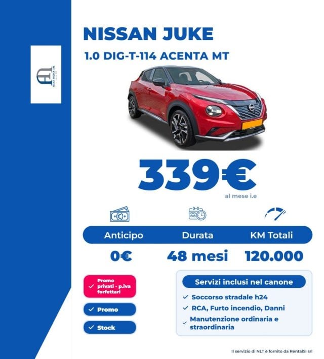 Nissan Juke 1.0 DIG-T 114 Acenta Mt, in vendita a Somma Vesuviana (NA)