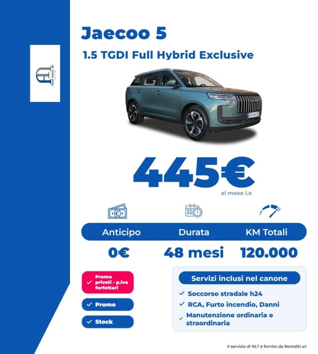 Jaecoo 5 1.5 TGDI Full Hybrid Exclusive, in vendita a Somma Vesuviana (NA)