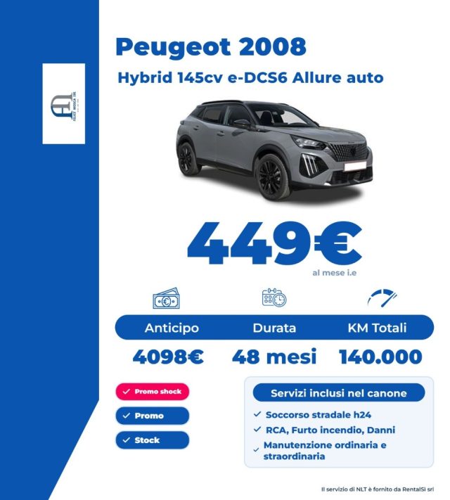 Peugeot 2008 Hybrid 110 e-DCS6 Allure - foto 2 di 2