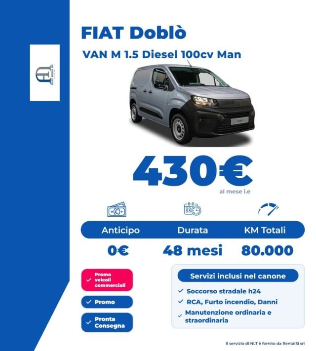 Fiat Doblo Doblò 1.5 BlueHdi 100CV PL-TN Van, in vendita a Somma Vesuviana (NA)