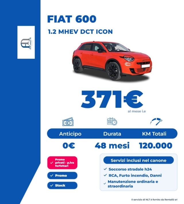 Fiat 600 Hybrid 110 CV DCT MHEV Icon, in vendita a Somma Vesuviana (NA)