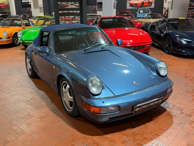 Porsche 911 964 Cabrio-Baltic Blu-Pelle Blu-Capote Blu, del 1990, 150.023 km, in vendita a Roma (RM)