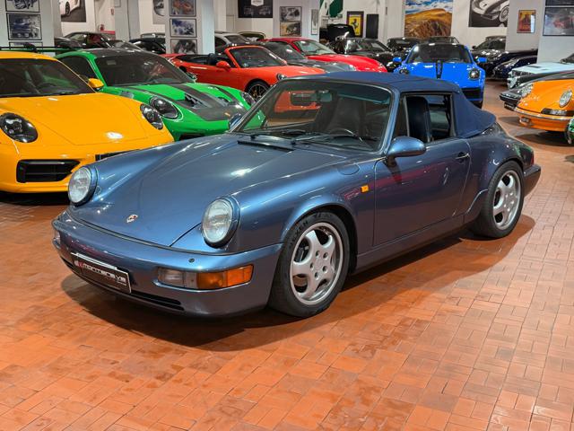 Porsche 964 Cabrio-Baltic Blu-Pelle Blu-Capote Blu, del 1990, 150.023 km, in vendita a Roma (RM)