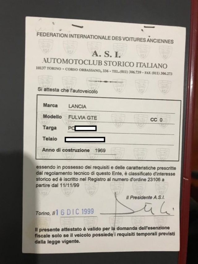 Lancia Fulvia GTE usato a GAGLIANICO