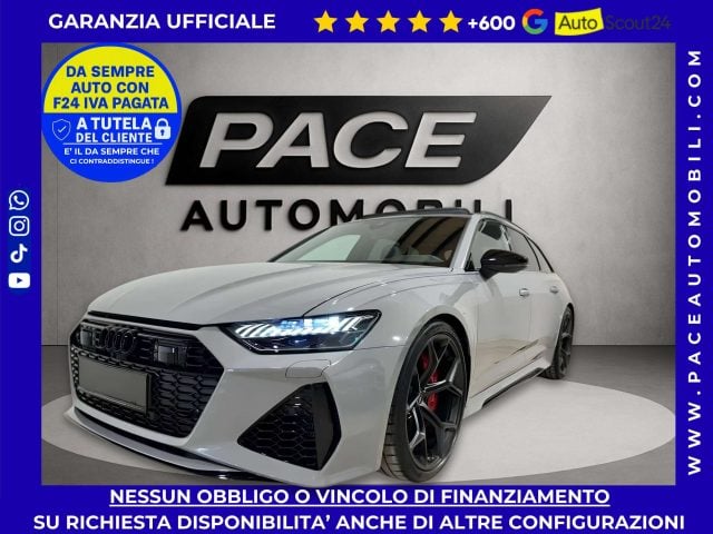 Audi RS6 CARBON TETTO B&O LED PDC KAMERA NAVI PELLE 22" ACC usato a ROMA