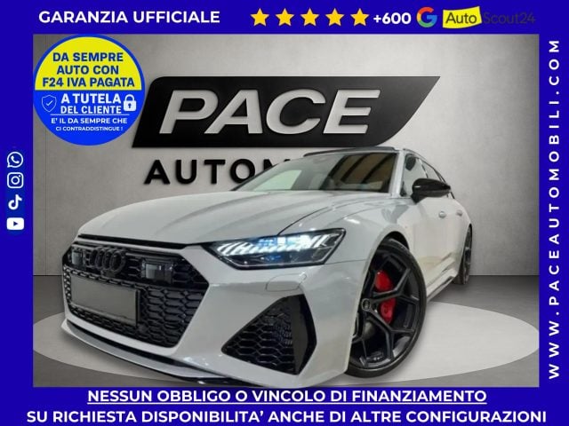 Audi RS6 CARBON TETTO B&O LED PDC KAMERA NAVI PELLE 22" ACC usato a ROMA