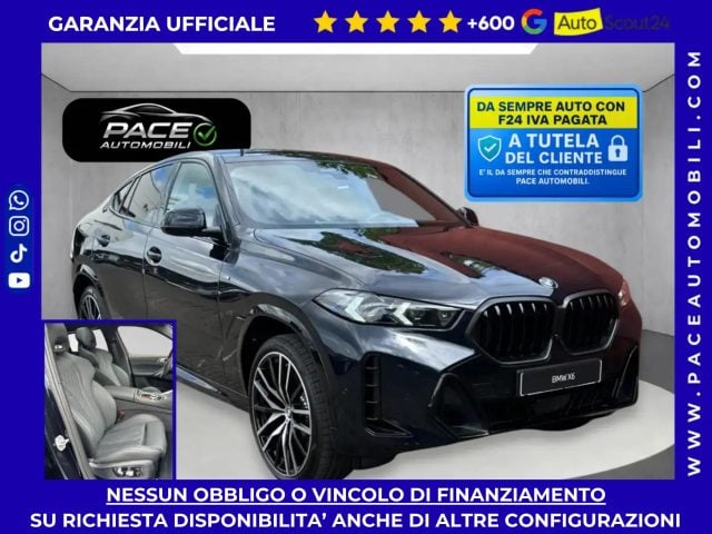 BMW X6 BLACK PACK M-SPORT PRO MSPORT TETTO GUSCIO 22"HUD, del 2026, 4.900 km, in vendita a Roma (RM)