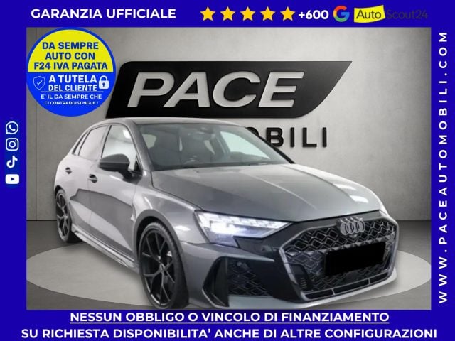 Audi RS3 SPB SPORTBACK RS TETTO KAMERA GUSCIO BLACK PACK, del 2026, 22.500 km, in vendita a Roma (RM)