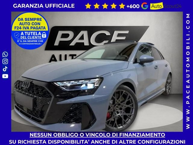 Audi RS3 SPB SPORTBACK RS TETTO SPOILER GUSCIO BLACK PACK, del 2026, 50 km, in vendita a Roma (RM)