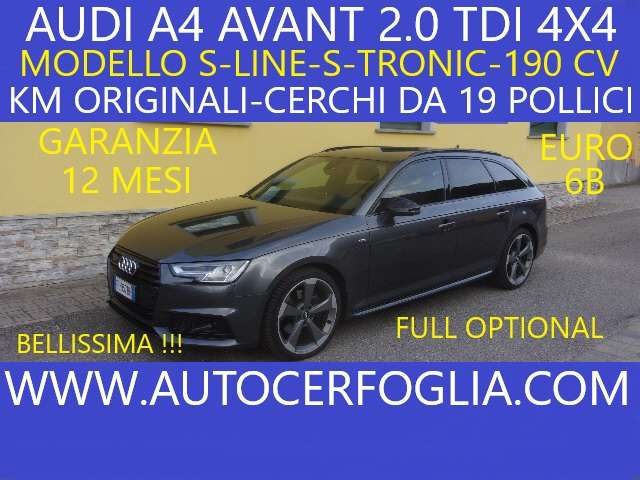 Audi A4 Avant 40 2.0 tdi S-LINE quattro 190cv s-tronic usato a SAMOLACO