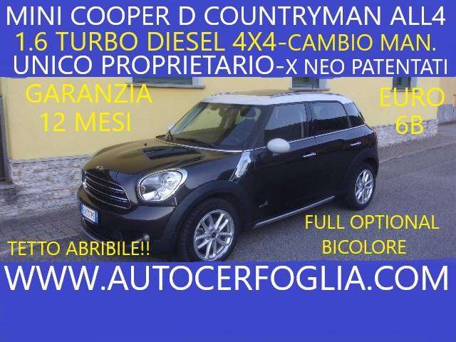 MINI Cooper D Countryman R60 1.6 all4 Business E6-TETTO APRIBIL, del 2016, 129.970 km, in vendita a Samolaco (SO)
