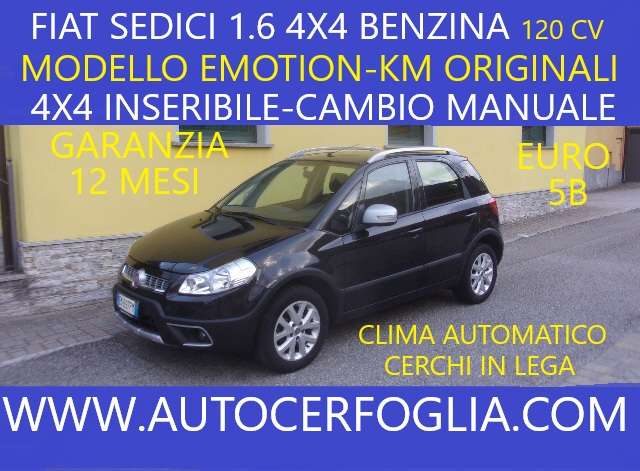 Fiat Sedici 1.6 16v Emotion 4x4 120cv-GARANZIA 12 MESI!!, del 2012, 147.747 km, in vendita a Samolaco (SO)
